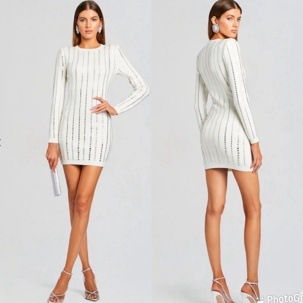 RETROFETE VIRGINIA EMBELLISHED KNIT DRESS